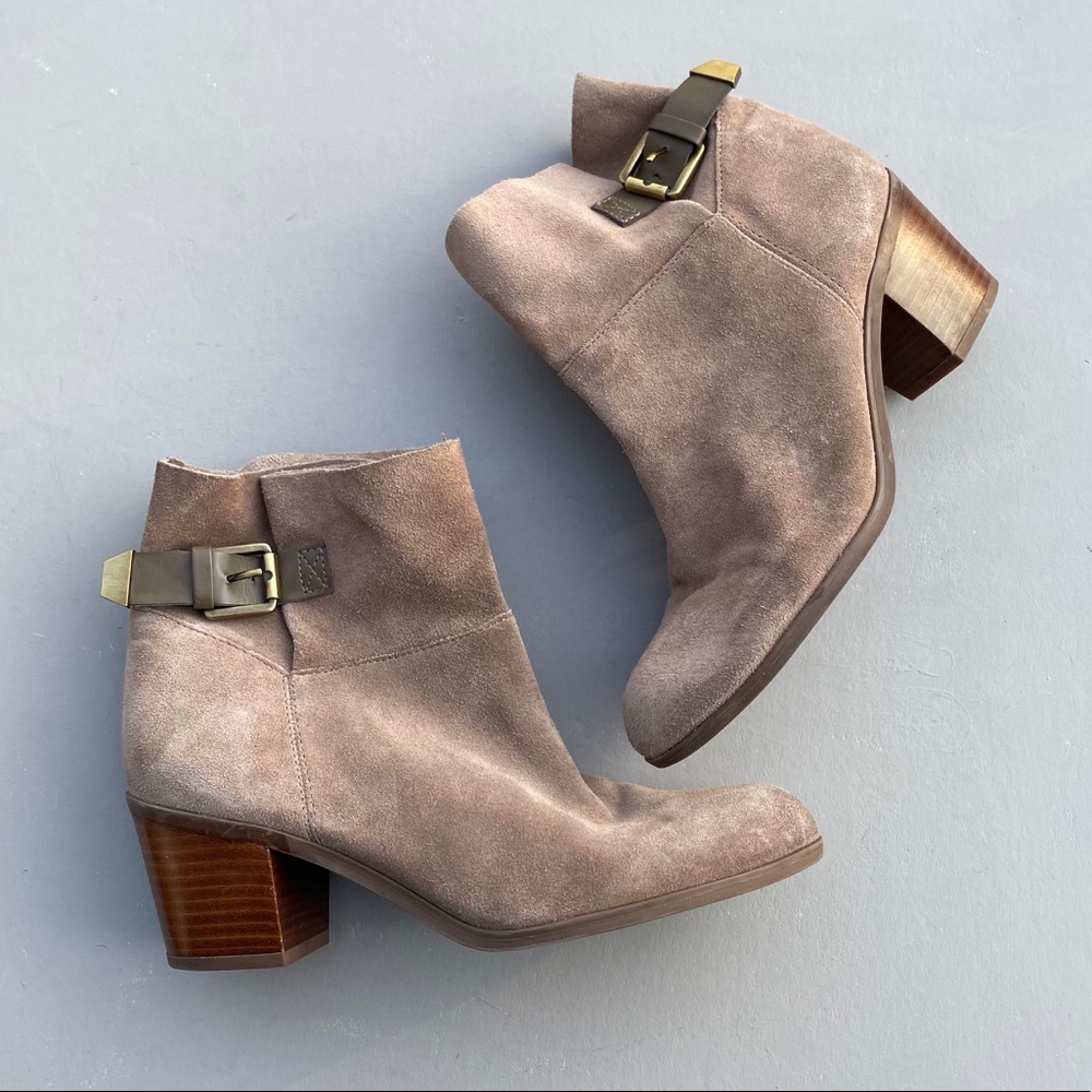 Franco Sarto Suede Ankle Booties